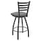Holland Bar Stool Co 30" Swivel Bar Stool, Pewter Finish, Canter Grey Seat X410 - alternate 4